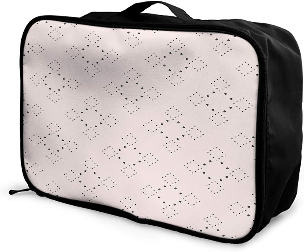 Emvency Travel Portable Foldable Duffel Bag Subtle Dotted Delicate Pastel Colors Lightweight Waterproof Storage Carry Luggage Tote Bag for Women Men