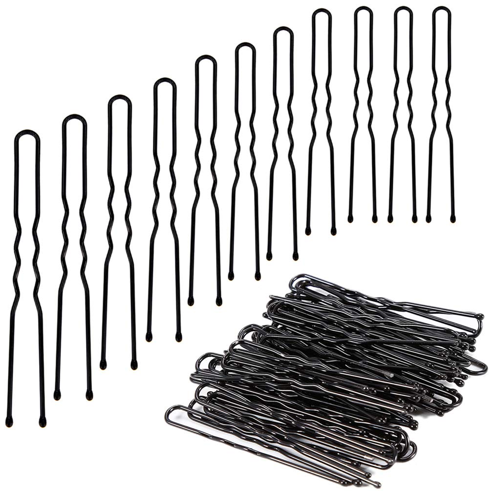 U Shaped Hair Pins, KINGMAS 180 Pack U Shaped Bobby Pins Bun Hair Pins with Storage Box (2 inch) : Beauty