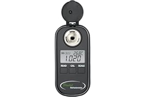 HOJILA Digital Salinity Refractometer Salinity Meter Salt Meter Range 0-28%, Specific Gravity 1.000-1.217