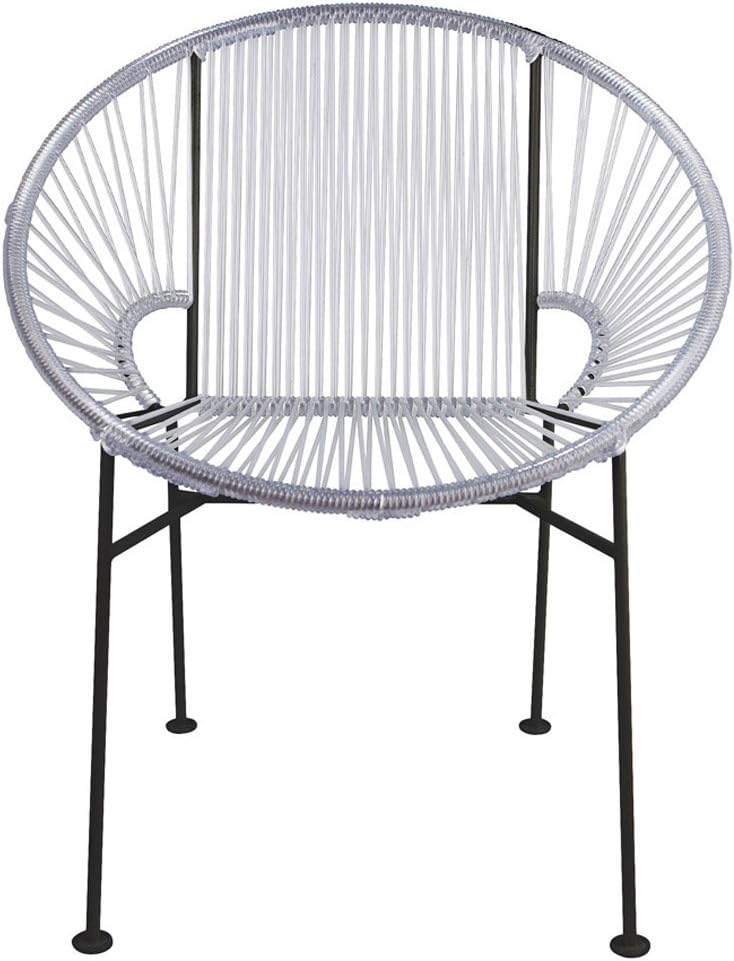 INNIT Concha Chair with Black Frame, Clear