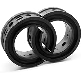 AICARS Shock Absorber Spring Rubber Black D Type- Pack of 2 | Coil Spring Booster Cushion Car Bumper Buffer Power Cushion
