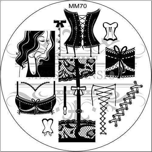 MESSY MANSION MM70 Nail Art Stamping Plate - Lingerie