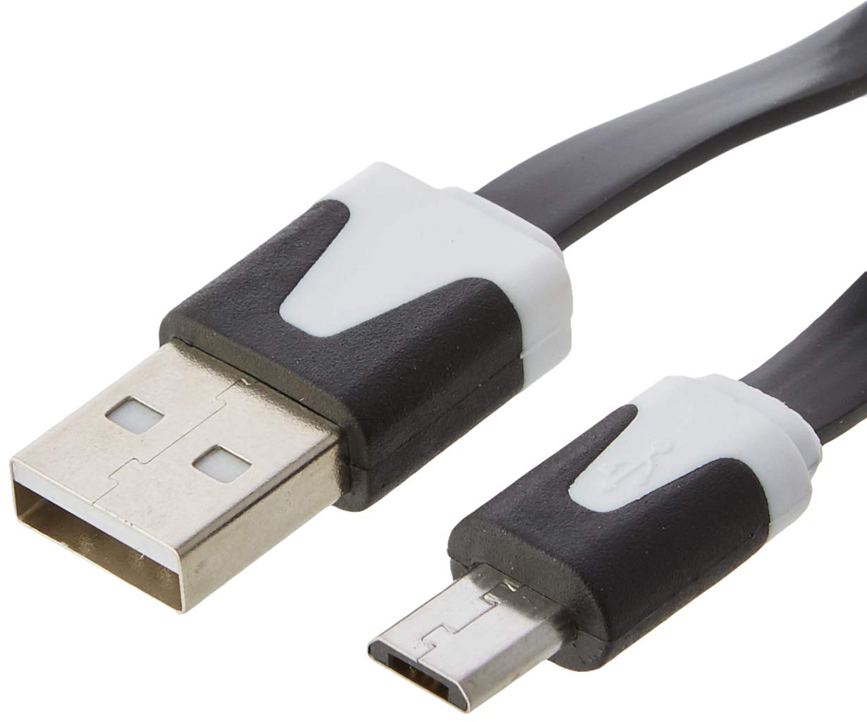 Charger Pack for Samsung Galaxy J5 2016 Smartphone Micro USB Cable Noodle 3M + 1 m Noodle Cable Android (Black)