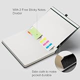 RETTACY A4 Notebook Lined Journal 192 Pages Leather Hardcover Dark Green view 4