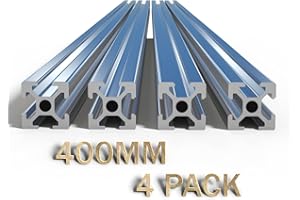 TENEE 4PCS 15.75inch T Slot 2020 Aluminum Extrusion Profile (400mm), European Standard Aluminum Linear Rail–Easy to Use for 3D Printer, CNC DIY, Workbenches, Brackets, Furniture and More