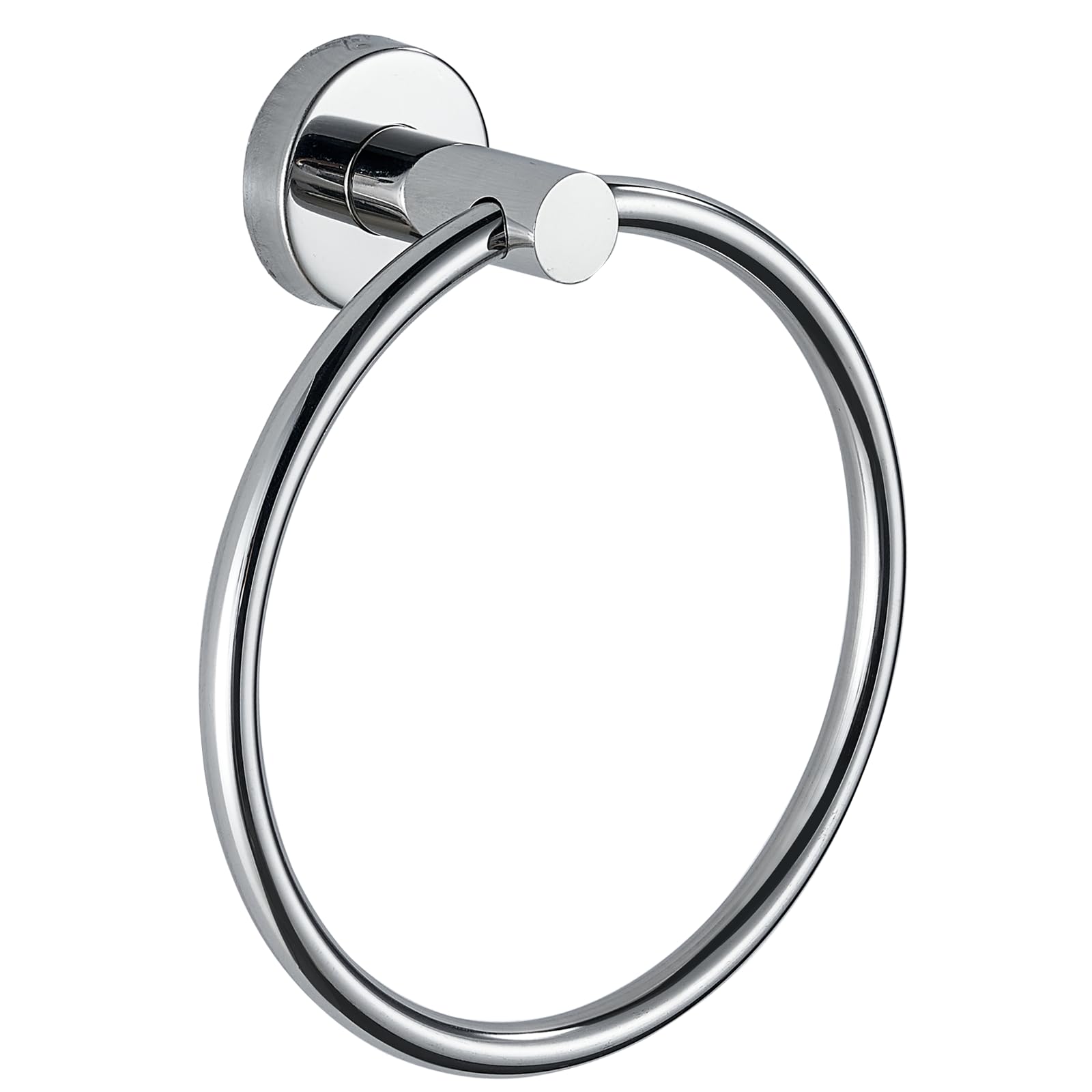 Towel Ring, Bathroom Hardware Accessories, wall-mounted towel ring, simple round stainless steel towel rack, for bathroom and kitchen (Chrome)