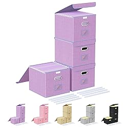 Oterri 4 Pack File Organizer Box,File Box,Small