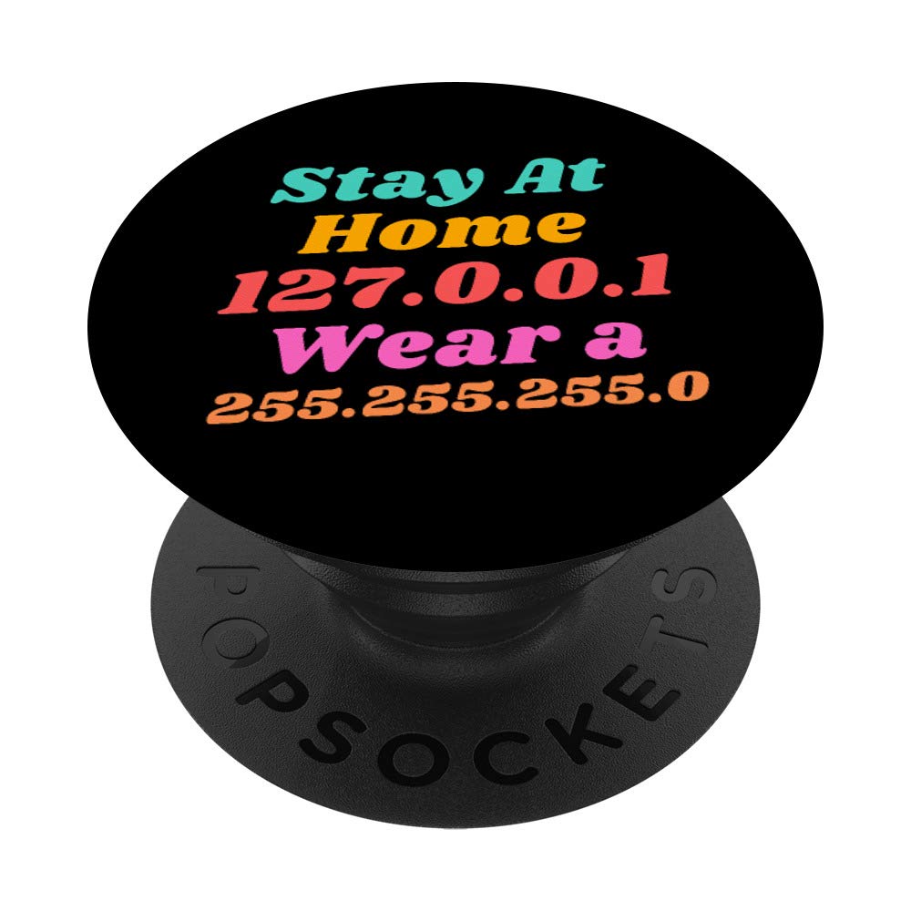 Funny Stay At Home Engineers And Wear A Mask For Coding Geek PopSockets Grip and Stand for Phones and Tablets
