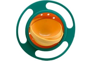 ZTL Gyro Bowl 360 Dgree Rotation Spill Resistant Gyroscopic Bowl with Lid