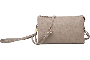 JEN & CO. Riley Vegan Leather Crossbody Bag for Women - Small Clutch or Purse, Wallet Bags, Wristlet & Strap
