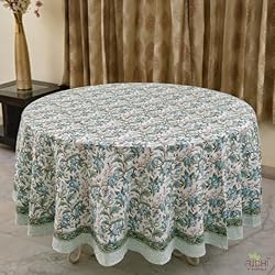 Ridhi Sage and Russian Green 100% Cotton Round 60