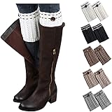 Bestjybt Womens Short Boots Socks Crochet Knitted Boot Cuffs Leg Warmers Socks