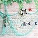 Bilipala Rustic Decorative Fishing Net Wall Decor Nautical Style Wall Hangings Ornaments, Aqua