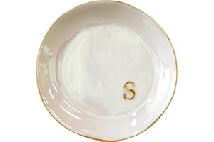 COLLECTIVE HOME - Iridescent Jewelry Tray, 4.75-Inch Personalized Lowercase Embossed Lettering, Lustrous Multicolored Finish, Unique Alphabet Trays for Stylish Décor and Gifts (s)