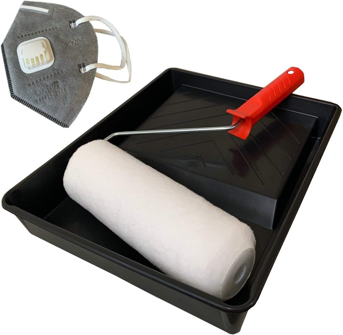 9" Paint Roller & Tray Set Quality Roller Fast Coverage Smooth Finish