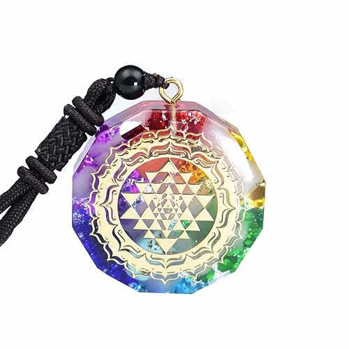 Sinymilk Luminous Glow in The Dark Orgonite Sri Yantra Sacred