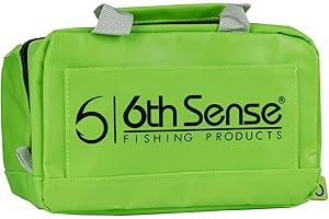 6th Sense Fishing Small Bait Bag – Durable Soft-Sided Storage for Soft Plastics (Lime Green)