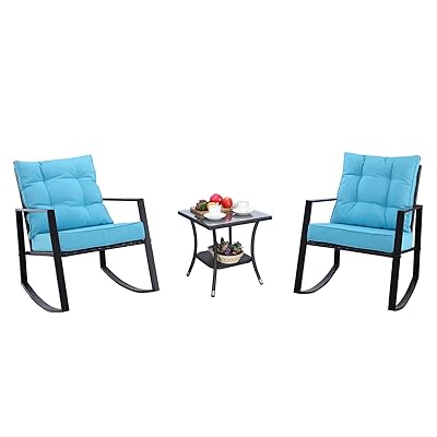 HTTH Pieces Outdoor Rocking Chair Bistro Set Steel Nigeria Ubuy