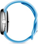 Google Pixel Watch 2 LTE Polished Silver w/ Fitbit Heart Rate Stress Safety view 2