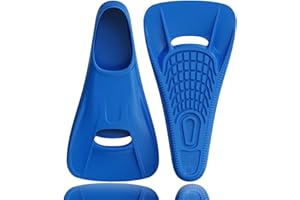 SEATHEWAY Swim Fins Adult Swim Training Fins for Pool Lap Swimming Comfortable Silicone Full Foot Pocket Travel Size Fins Short Blade Floating Flippers for Snorkeling Diving Swimming Adult Men Women