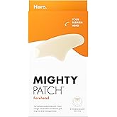 Hero Cosmetics Mighty Patch™ Forehead Patch - Hydrocolloid Acne Pimple Patch, Contoured to Cover Larger Area of Zits and Blemishes - Drug-Free and Suitable for Sensitive Skin (5 Count)