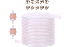 YS-TM 3/16 Inch ID Fuel Line Hose With 2Pcs Fuel Filters +10 Clamps for Kawasaki Lawn Mower Small Engines Generator Mini Bike dirtbike