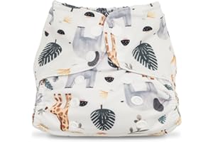 babygoal Baby Cloth Cover for Prefolds,Flats or Fitted Diapers– Adjustable, Reusable, Waterproof Swim Diaper Cover