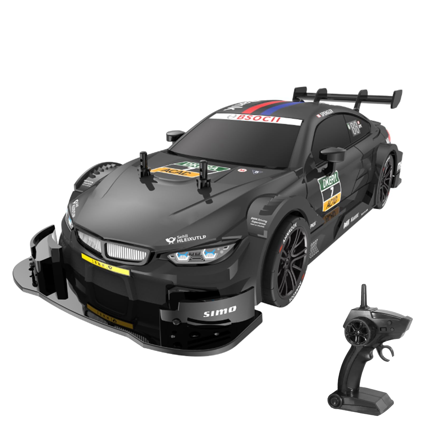 Goolsky RC Drift Car, 1/16 Scale 40KM/H High Speed Remote Control for Adults, 2.4GHz 4x4 Drift Racing Vehicle With Lights, Electric Toy Gift for Boys Girls