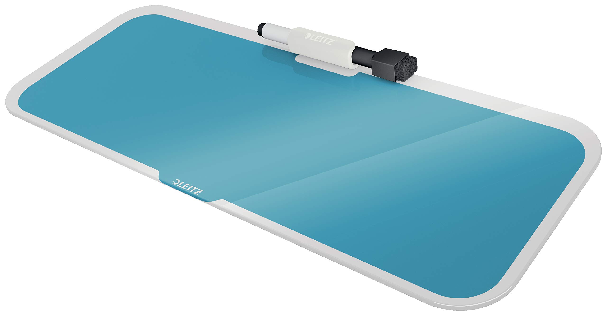 Leitz Glass Dry Wipe Desktop Whiteboard Pad, Cosy Range, Calm Blue, 52690061