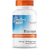 Doctors Best Bacopa with Synapsa, Supports Cognitive Performance, Non-GMO, Gluten Free, Soy Free, Vegan 60 Veggie Caps