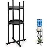 Retyion Water Dispenser Stand 5 Gallon Water Jug Stand Sturdy Water Stand(32.8" Hight-11.2" Wide) Water Jug Stand with 2 Roun
