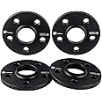 VLAOSCHI Black 5x112 Hubcentric Wheel Spacers 1/2 Inch (12mm) 66.56mm Hub Bore Compatible with Benz BMW-Audi 5 Lug for A4 A5 S5 A6 S6 A7 S7 A8 W210 W212 W219 E350 E500 530i 540i 740i - Pack of 4