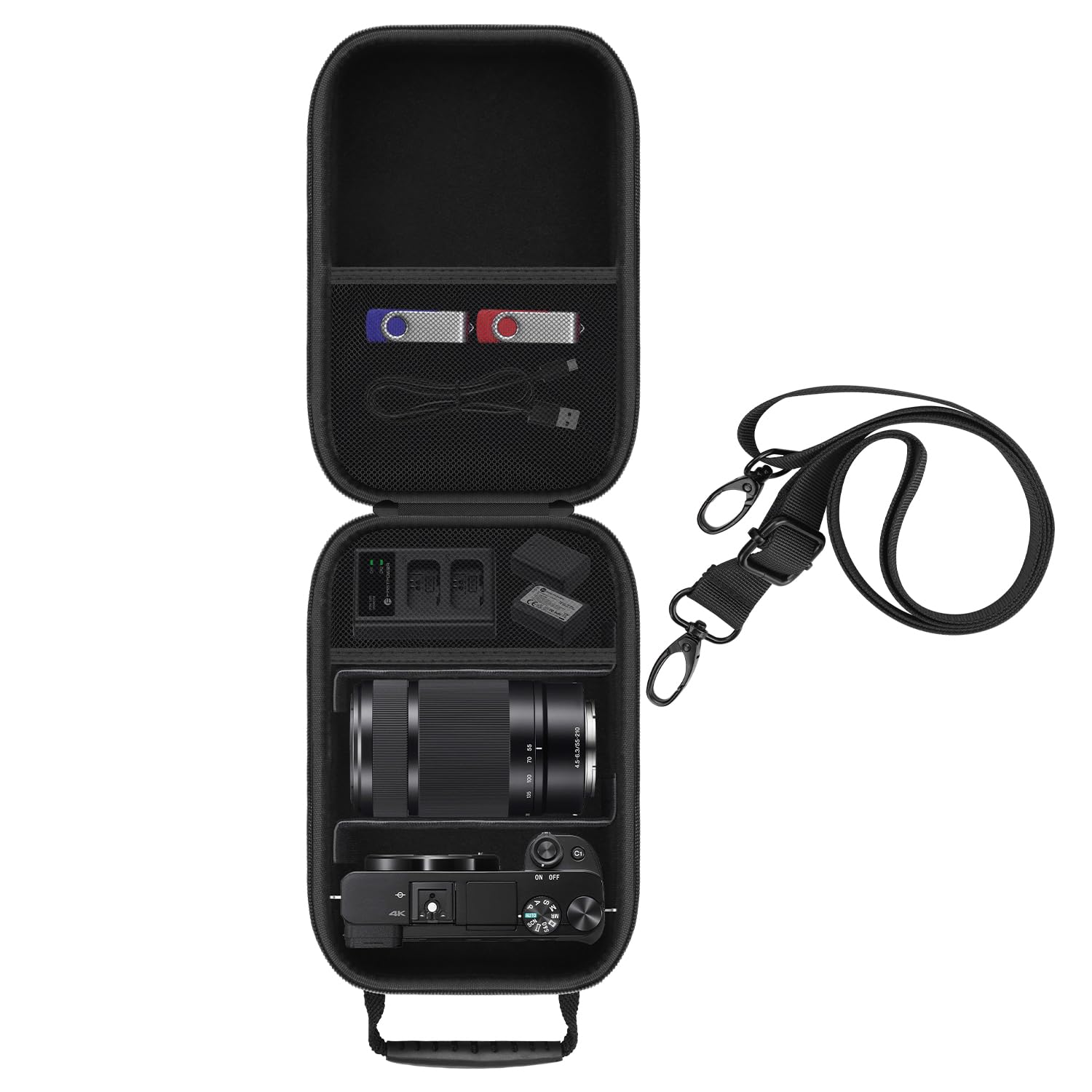 Photo 1 of HESPLUS Hard Carrying Case Compatible with Sony Alpha a6400 / a6700 / a6600 / a6100 / a6500 / a6300 / a6000 Mirrorless Digital Camera (Case Only)