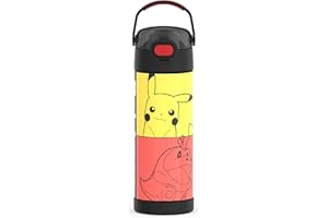 THERMOS FUNTAINER 16 Ounce Stainless Steel Bottle, Pokemon
