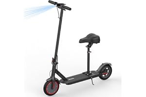 RIUIIO Electric Scooter with Seat for Adults - 19MPH & 21-Mile Range, 350W Motor, 8.5" Solid Tires with App Control & Dual Brake System - UL2272 Certified Folding Commuter E-Scooter for Adults