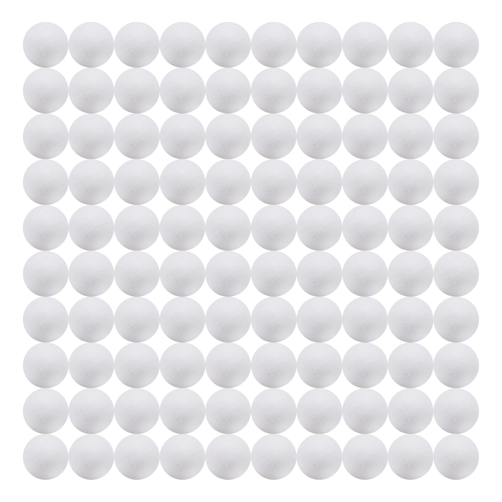 Photo 1 of Crafjie Craft Foam Balls 108-Pack 1 Inch in Diameter, Polystyrene for DIY Arts and Crafts, Ornaments, Smooth Polystyrene Foam, Balls for Decoration Household Projects, White