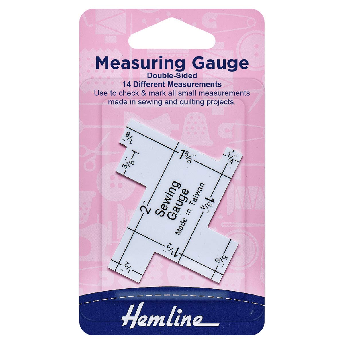 Hemline Sewing Quilting Measuring Guide Gauge H260