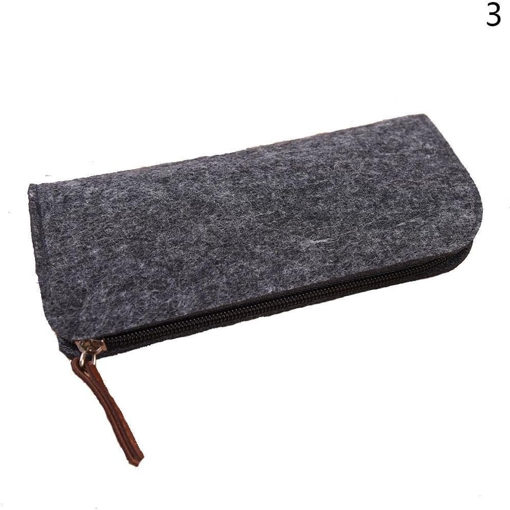 Pen Bag Vividcraft Office School Supplies Wool Felt Pencil Case Bag Big Capacity Storage Multifunctional Pen Bag Stationery Pouch Purse by pink rose dream