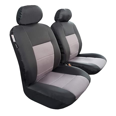 3 Layer Waterproof Car Seat Covers Universal Fit Canvas Auto Seat Cover With Low Back Bucket Modernistic Airbag Compatible 2 Front Seats Black