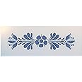 Rosemaling Pattern 12 Stencil - 10" x 2.5" Image | Rose-painting | Scandinavian decorative folk painting | Folk Art Stencil | Mylar plastic stencil | The Artful Stencil