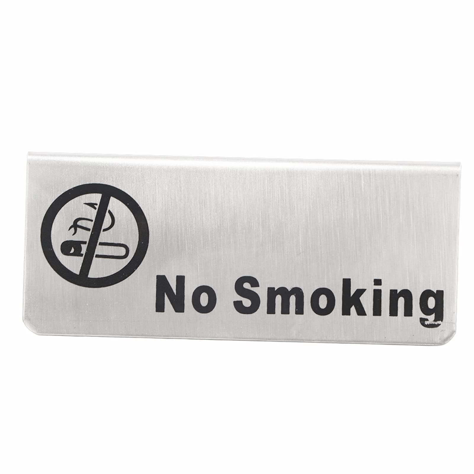 Reserved Sign, Stainless Steel Double Sided English Letters Marks Table Sign for Restaurant Hotel Bar Pub Tableware(no smoking)