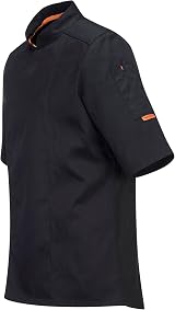 Portwest C738 Chef Jacket Short Sleeve MeshAir Ventilation Slim Fit Kingsmill view 2