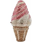 DJBM Cute Cupcake Rhinestone Clutch Diamond Crystal Purse Evening Bags for Women Party Wedding Cocktail Prom