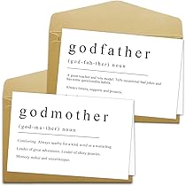 Amazon.com : Godparents Proposal Cards, Set of 2, Will You Be My Godmother/ Godfather  Card : Office Products
