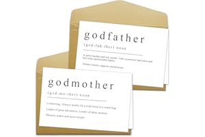 Spercy Godparents Proposal Cards, Set of 2, Will You Be My Godmother/Godfather Card