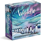 Allplay Waddle Board Game, Connect Penguins &amp; Claim Fish, 2-5 Players | Balance Area Control with Waddle-Building | Marble-Tracked Turn Order | 1-Minute to Teach | Ages 7+ | 15 Min