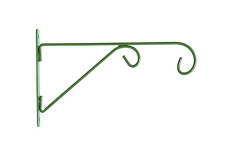 Vimal - Iron Plant Wall Hanger Bracket with Screws for Indoor Outdoor Basket Pot Planter, Bird Feeder Home Decor - (Green)