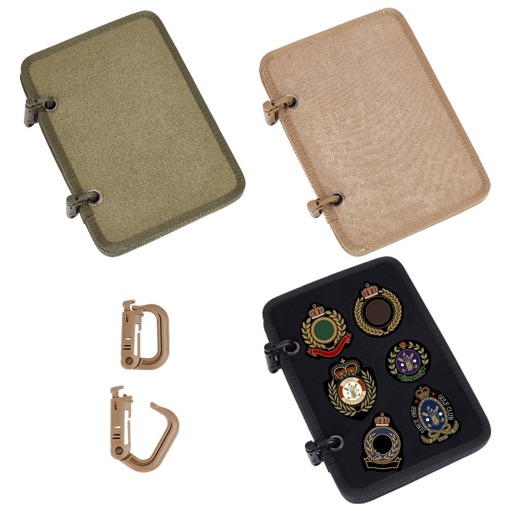 NBEADS 3 Sets 3 Colors Flip Page Patch Book, Flip-Page Patch Display Holder Patches Organizer with Removable Ring Binders, 26.6x18.8cm