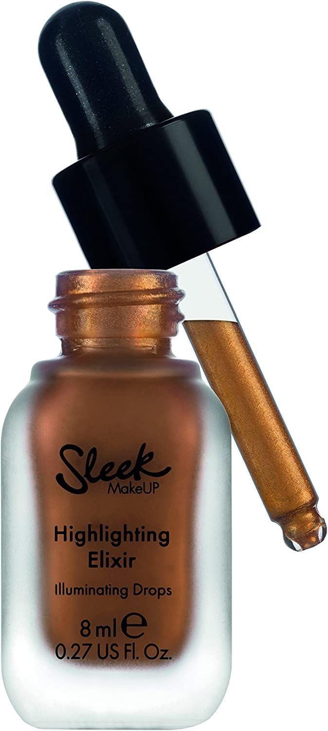 Sleek MakeUP Highlighting Elixir, Liquid Highlighter Illuminating Drops for a Radiant Glow, SUN.LIT, 8ml