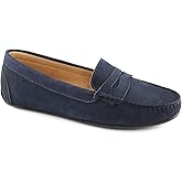 MJNY Womens Casual Comfortable Genuine Leather Lightweight Driving Moccasins Classic Fashion Penny Slip On Ladies Driving Loafer Flat Shoes